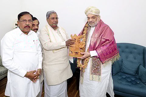Siddaramaiah meets Amit Shah